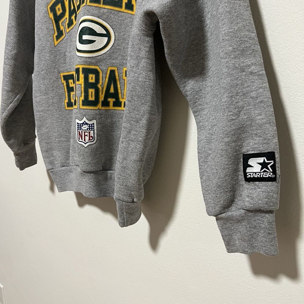 Vintage 90s Green Bay Packers Starter Sweater Youth Medium 10-12 Logo Sweatshirt - Picture 3 of 6